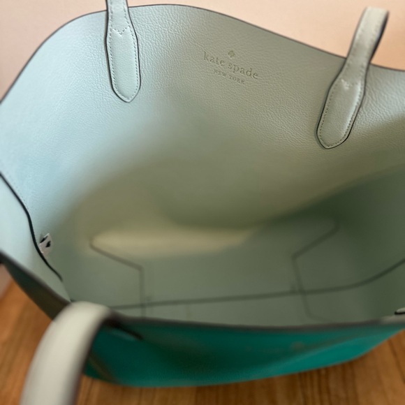 Kate Spade Large Leather Reversible Tote in Fig Leaf - Picture 3 of 3